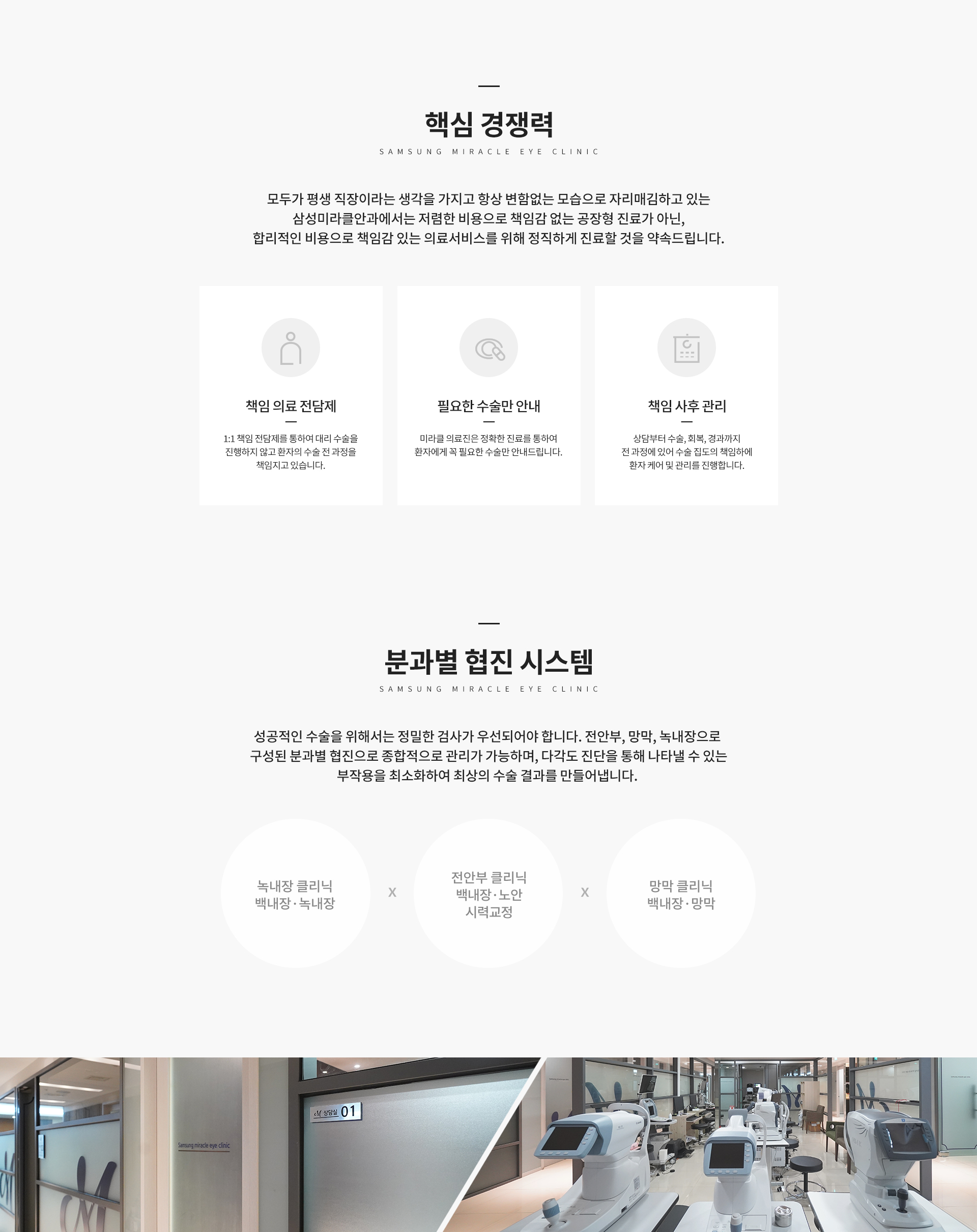 핵심 경쟁력 분과별 협진 시스템